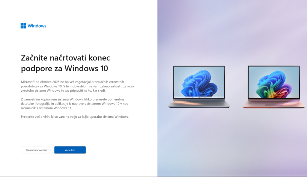 podpora windows 10